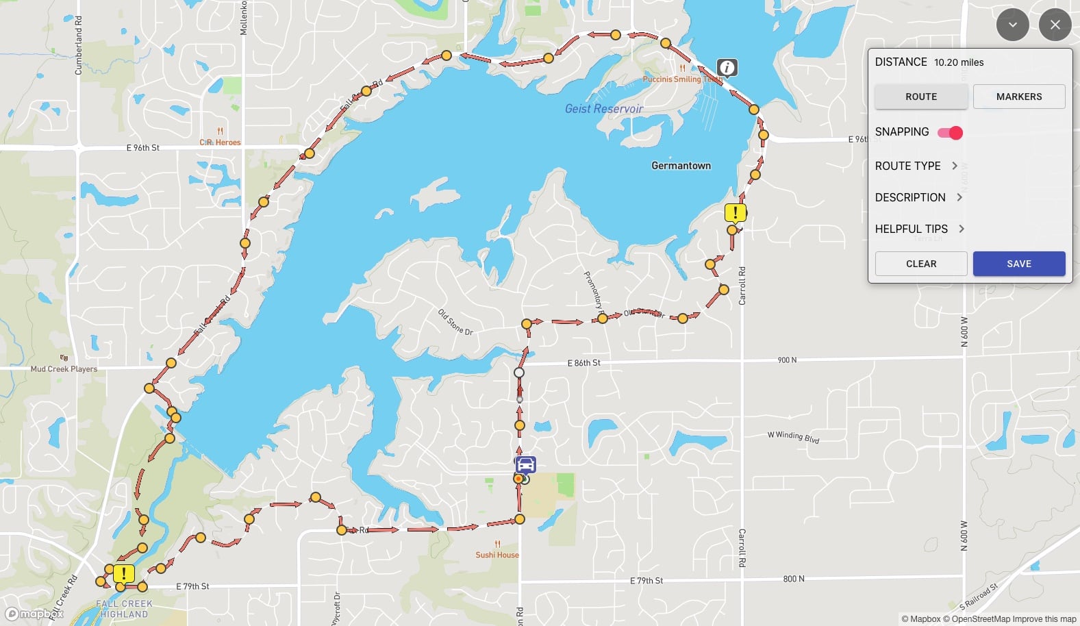 A 10-miler around Geist Reservoir